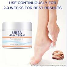 含水杨酸的 60% 尿素霜 - 足部和手部干裂霜 - 保湿滋养足部护理，软化和保湿，使皮肤光滑，男女皆宜 - 白色 - 查看 5