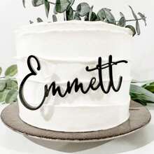 Customized Birthday Cake Decoration Banner, Happy Birthday Cake Decor, Personalized Acrylic, Suitable For Any Occasion, Birthday Anniversary Celebration, Family & Friends Gathering, Customized Design