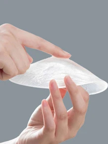 1对硅胶肩垫，肩部美化贴，防滑窄边自粘隐形无缝肩垫 - 無色 - 查看 4