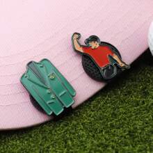 Dụng cụ đánh dấu bóng gôn Putter, Kẹp mũ từ tính, Dụng cụ căn chỉnh gậy gôn Putter, Dụng cụ đánh dấu bóng gôn - Nhiều màu - Xem 2