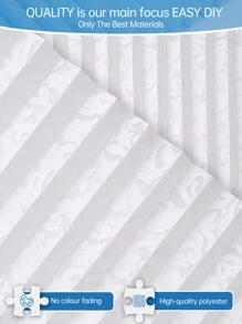 1 件可修剪 DIY 免钻压花百褶窗帘，现代易剪裁半遮光窗帘，采用无纺布，适用于卧室、客厅、办公室和出租屋（60 厘米长 x 150 厘米/180 厘米宽，90 厘米长 x 150 厘米/180 厘米宽）