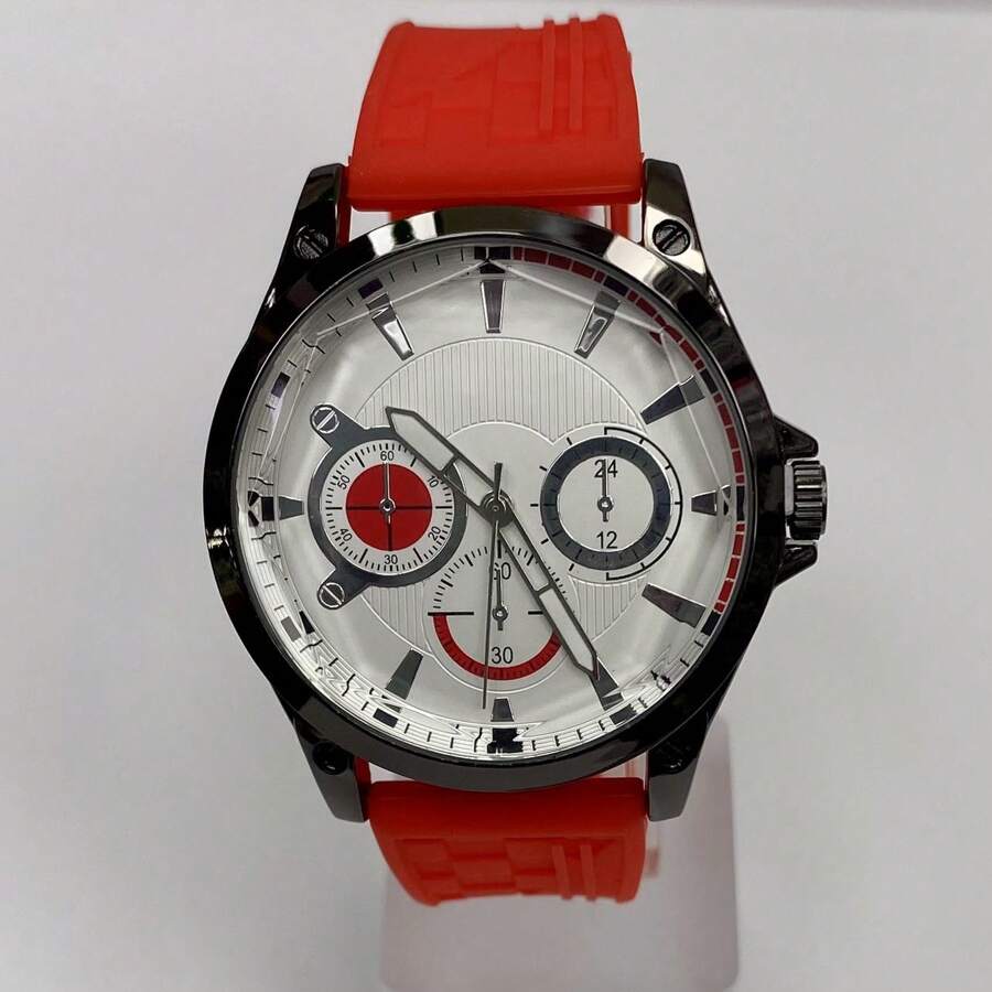 RELOJ ANALOGICO PARA CABALELRO RELOJ MANECILLA PARA HOMBRE - Rojo - Ver 1