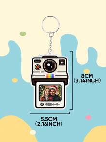 1pc Custom Photo Keychain, Personalized Travel Acrylic Camera Keychain, Personalized Music Code Keychain, Custom Song Code Keychain In Your Pocket, Personalized Keychain With Photo,Custom Vintage Camera Style Photo Keychain, Wedding Photographer Gift, Anniversary Gift, Valentine Gift, Birthday Gift, Mother's Day Gift, Father's Day Gift, Best Friend Gift, Gift For Mom/ Dad/ Her/ Him/ Girlfriend/ Boyfriend/ Wife/ Husband/ Friend