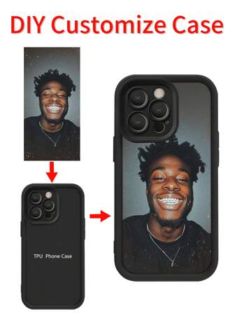 1pc Customized Black Skin Phone Case Compatible With IPhone 16 Pro Max/17 Pro Max/17 Air/17/16 Plus, S25 Ultra/S25 Plus/S25, Redmi And Other Models,Season Picks,2025phonecase