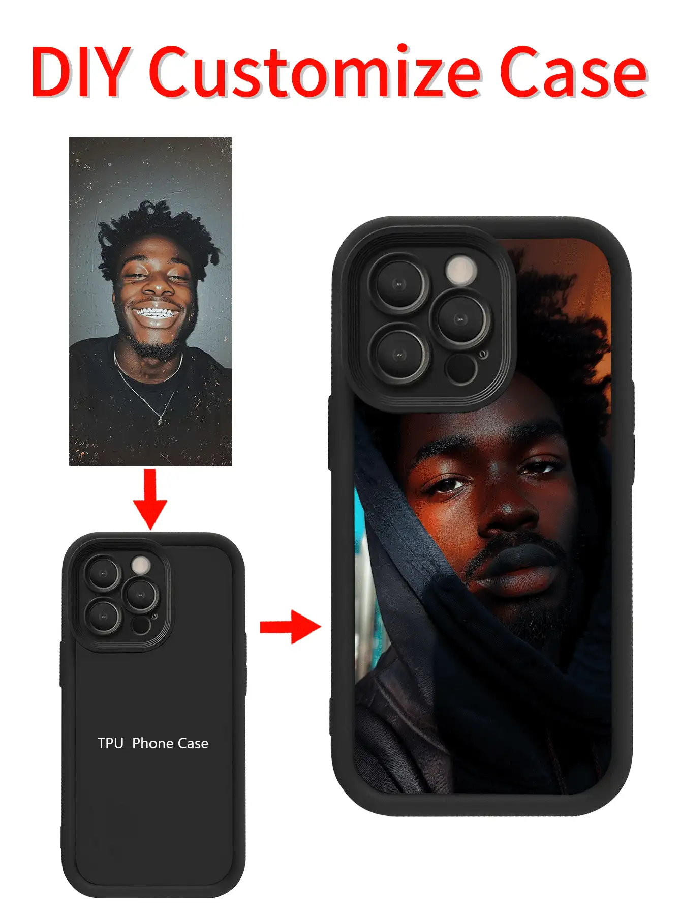1pc Customized Black Skin Phone Case Compatible With IPhone 16 Pro Max/17 Pro Max/17 Air/17/16 Plus, S25 Ultra/S25 Plus/S25, Redmi And Other Models,Season Picks,2025phonecase