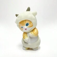 Miniso Caja ciega Sandy Furry Carnival MaoFu, de textura suave y aterciopelada con atuendos con tema de fiesta (Gato de pizza, Gato de fresa), base de exhibición espaciosa y estilo secreto sorpresa, ideal para decoración de festivales, escritorio de oficina y colección de mercancía de anime (1 pieza, entrega aleatoria)