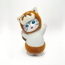 Miniso Caja ciega Sandy Furry Carnival MaoFu, de textura suave y aterciopelada con atuendos con tema de fiesta (Gato de pizza, Gato de fresa), base de exhibición espaciosa y estilo secreto sorpresa, ideal para decoración de festivales, escritorio de oficina y colección de mercancía de anime (1 pieza, entrega aleatoria)