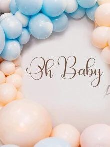 1 Set Baby Shower Decal Logo Gender Reveal Party Wall Arch Decoration Stickers Party Self-Adhesive Removable Sticker Logo - Multicolor - View 3