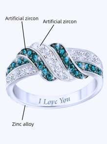 1pc Fashion Zinc Alloy Bar Decorated Ring Suitable For Daily Wear For Women