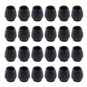 24 piezas de tapas de silicona negras con almohadillas de fieltro para patas de muebles - Protectores de piso antideslizantes, adecuados para sofás, sillas y patas de mesas - Fácil instalación, reducción de ruido - Se ajusta a diámetros de 0.47-0.63 pulgadas
