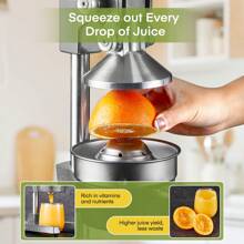 Fohere Orange Juicer Squeezer, Cast Iron Lemon Squeezer, Commercial Citrus Juicer Hand Press For Orange, Lemon, Pomegranate, Easy To Clean Citrus Squeezer With A Stainless Steel Cup, Grey - Grey - View 2