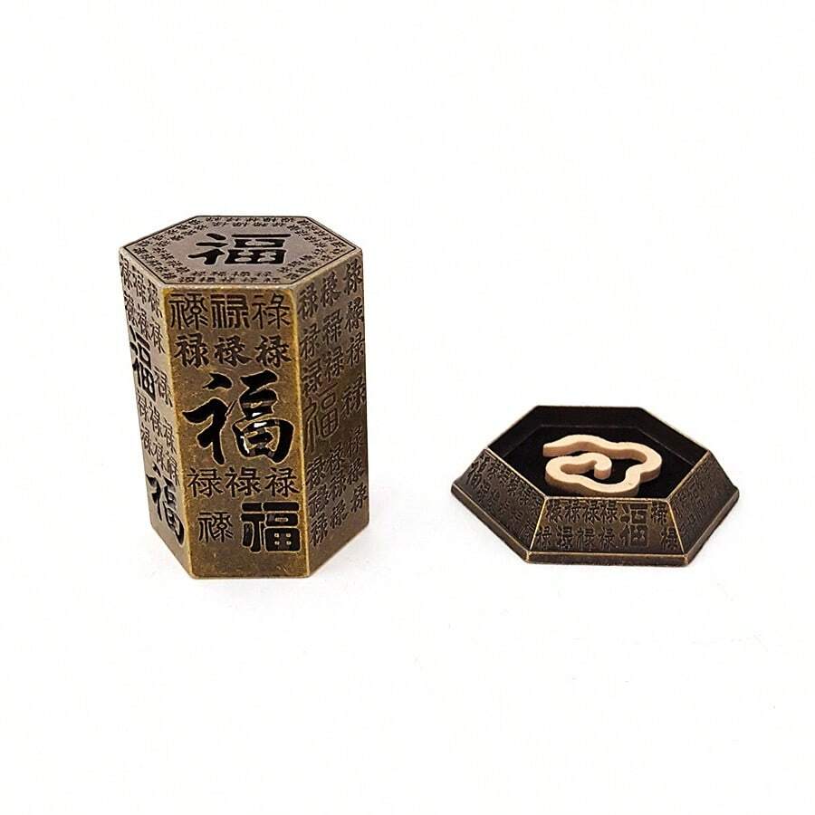 Lư hương thịnh vượng, Chân đế hương mây Openwork cổ điển, Tượng trang trí cho liệu pháp hương thơm và phong thủy - đồng - Xem 1