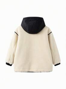 Balabala Chaqueta acolchada con bloques de color para niños, abrigo acolchado con estilo y cálido para otoño/invierno 2024