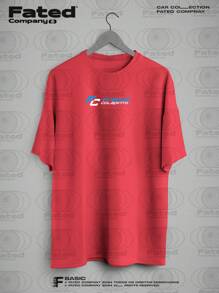 T-Shirt Driver Franco Colapinto #43 Williams Team - Fated Car 100% Cotton - 紅色 - 查看 2