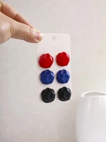 3 Cặp Hoa Tai Đính Đá Hình Giọt Nước Hình Con Muỗi Dễ Thương Bằng Acrylic, Thích Hợp Cho Phụ Nữ Đeo Hàng Ngày Và Làm Quà Tặng - Màu 1 - Xem 16