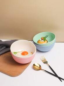 4 piezas/11 piezas (15 cm) Tazones de plástico, tazones de PP multicolor reutilizables, adecuados para autocaravana de camping, picnic, cocina, dormitorio, aptos para microondas y lavavajillas, útiles escolares - Multicolor - Ver 6