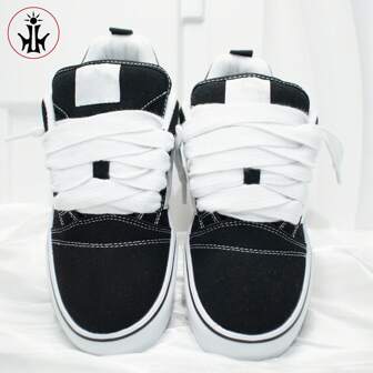 1 Pair Flat Shoelaces, 2cm Wide Single Layer, Versatile For Casual Sneakers/Trainers,White Shoes, Women Shoes, Winter Shoes