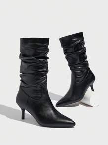 Nieuwe damesmode veelzijdige reisschoenen, duurzaam geplooid, comfortabele halfhoge laarzen, geschikt voor elke gelegenheid