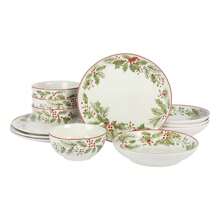 Juego De Vajilla Navideña Para 4 Personas 12piezas - Blanco - Ver 1