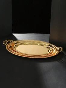 ALMAMARA 1个，金银托盘，金银香炉，款式，铁艺，特殊纹理底座，激光雕刻图案，适用于拉玛装饰，拉玛装饰卡里姆，拉玛装饰穆，伊斯兰穆，开斋节，适合家庭装饰，办公室，客厅，客厅，厨房，宴会必备，高端大气，彩盒独立包装，银色，春季 - 彩色 - 查看 19