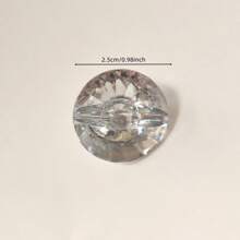 10/20/30 件亚克力仿水晶纽扣，透明双眼心形圆形多功能纽扣，适用于家纺、服装、鞋子、箱包、DIY 工艺品 - 銀白色 - 查看 27