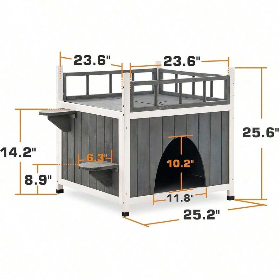 Cat House Shelter Outdoor Indoor, Feral Cat Enclosures Condo Small Pet
