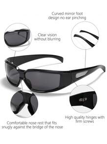 Gafas de moda envolventes tipo Y2K para mujer, gafas de sol de para ciclismo y deporte, accesorios de playa para mujer