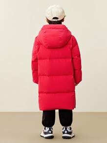 mini bala Heat-Retaining Protective Down Jacket For Boys, Girls, And Families Thick Winter Collection - Red - View 3