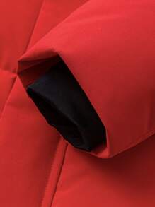 mini bala Heat-Retaining Protective Down Jacket For Boys, Girls, And Families Thick Winter Collection - Red - View 7