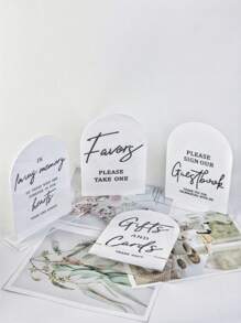 1pc Arch Acrylic Signs With Stand For Reception,Wedding And Party Event,Christmas