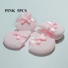 Weiche Samt-Schleifenband, Weich & Bequem Puderquaste, Dreieck & Fächerförmige Kristall Samt Puderquaste, Lose Puderquaste, Geschenke, Reise, Billige Artikel, Reiseessentiell - Verschiedenfarbig - Übersicht 8