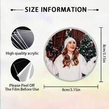 1pcCustom Acrylic Christmas Ornament - Personalized Photo Tree Decoration, Photo Custom Acrylic Decorative Pendants,Photo Decorations, Home Decoration Hangings, 3.15x3.15 - Perfect Gift For Family & Friends,Birthday Gifts, Christmas Gifts, Valentine's Day Gifts, Anniversary Gifts, Couple Gifts, Mother's Day Gifts, Father's Day Gifts, Pet Memorial Gifts, New Year Gifts, Suitable For Drivers, Boyfriends, Girlfriends.