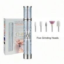 电动指甲磨甲器，USB充电电池供电，多功能美甲护理套装，便携式迷你指甲抛光器，指甲锉，指甲钻，美甲工具，美甲沙龙修甲修脚套装，20000转/分钟高速运转，无震动无噪音无过热，设计优雅 - 彩色 - 查看 12