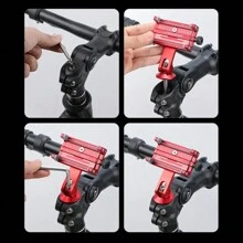 1 szt. 360° obrotowy uchwyt na telefon do roweru/motocykla/skutera, antypoślizgowy uchwyt na kierownicę do telefonu do nawigacji