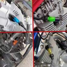 通用摩托车闪光火花塞帽 摩托车点火火花塞帽 弯头闪光火花塞帽 适用于摩托车 - 均碼 - 查看 4