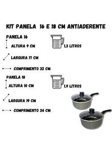 Marcolar N16 And 18 Non-Stick Cookware Kit With Glass Lid - màu đen - Xem 3