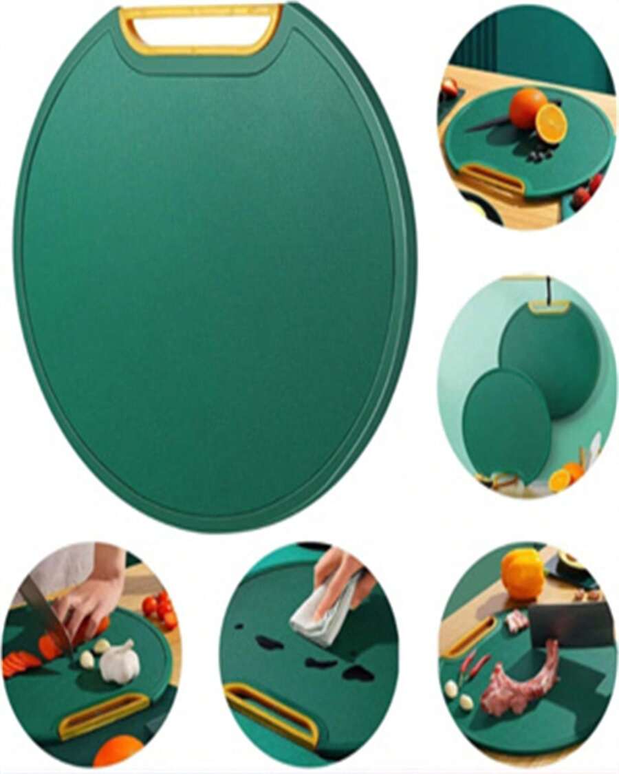 30cm Antibacterial Mildew Proof Cutting Board With Standing Stand For Kitchen - 綠色 - 查看 1