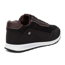 Men's Comfortable Casual Sport Style Fine Sneakers - 黑色 - 查看 4