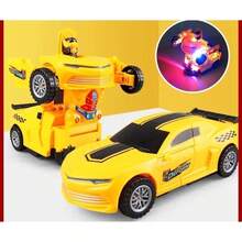 Robot Car, Bounces Back, Transforms With Light And Sound Toy Immediate Shipping - Nhiều màu - Xem 2
