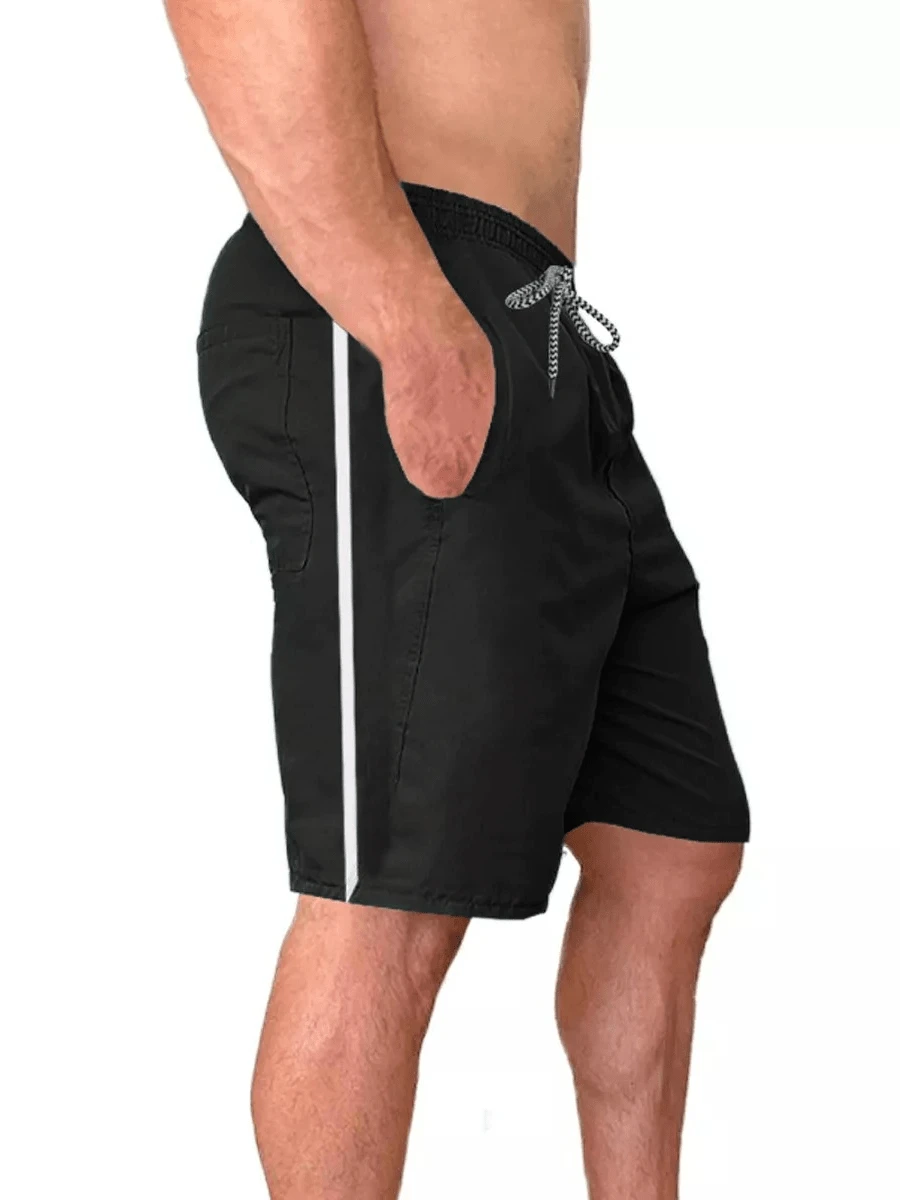 Men's Bermuda Tactel Plain With Pocket Beach Gym - màu đen - Xem 1