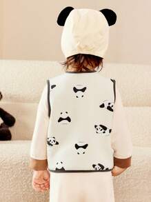 mini bala Gilet in pile morbido per neonati maschi, gilet spesso e caldo da collezione invernale