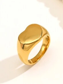 1 chiếc nhẫn thép titan 14K hình trái tim nhỏ sáng bóng mịn tối giản, dành cho cả nam và nữ, thích hợp cho Ngày lễ tình nhân/Ngày của mẹ/Ngày của cha, quà tặng lãng mạn - Tình yêu lớn - Xem 10