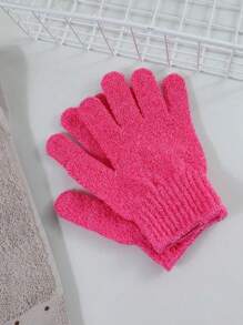 10pcs Magenta Exfoliating Gloves For Shower, SPA, Massage, Body Scrub - Medium Texture Shower Gloves For Dead Skin Removal, For Women & Men, Natural Body Cleansing Cloth, Blue Home Bathroom Decor Fall Decor Back To School - Rose Red - View 9
