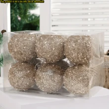 Bộ 12 quả bóng trang trí Giáng sinh sáng bóng, đồ trang trí treo ngày lễ nhiều màu, thích hợp để trang trí tiệc Giáng sinh, đồ trang trí cây thông Noel bằng nhựa chống vỡ, đồ trang trí nhà cửa và phòng ngủ - Nhiều màu - Xem 11