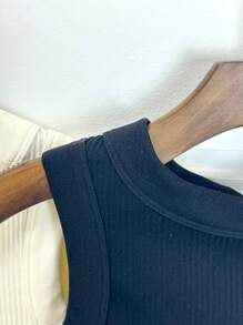 Premium Basic Blouse White Cream Camel Black Gray - Black - View 4