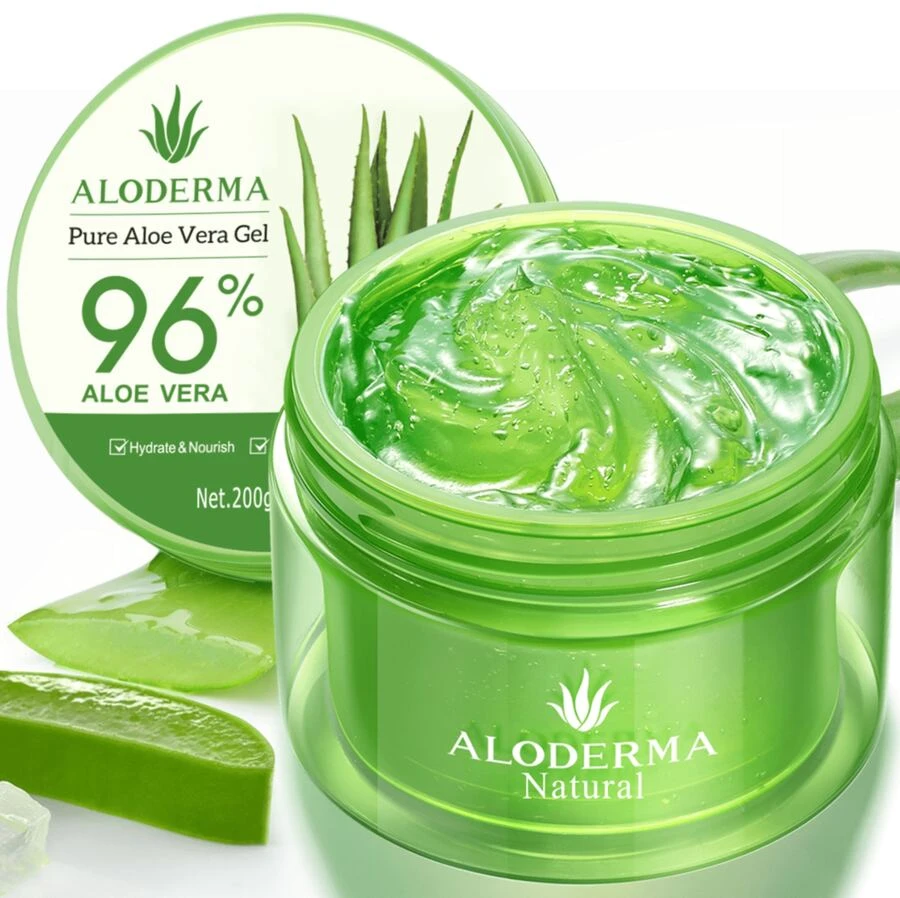 Pure Aloe Vera Gel Made At The Source Within 12 Hours Of Harvest - Multipurpose Pure Aloe Vera Gel For Face, Body Skin, Scalp, & Hair, 7oz - Nhiều màu - Xem 1