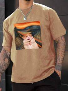 MURAMASA Men's Cartoon Print T-Shirt