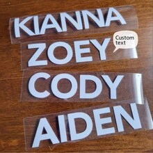 Personalized Name Decal,Vinyl Name Decal / Custom Name Decals / Word Decal / Name Sticker, Valentine's Day, Valentine's Day Decor Gifts Birthday Graduation,Multi-Functional, Ornamental,Reusable,Exquisite,Stylish,High-Quality,Colorful,Modern,Custom,Personalized,Unique - Multicolor - View 4