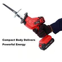 24V Cordless Reciprocating Saw Electric Saber Saw +2 Battery &Charger +8 Blades,Garden Tools
