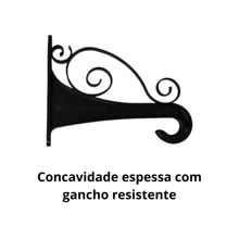 Suporte De Parede Para Pendurar Vaso De Planta Flores Resistente Suporta Até 7 Kilos